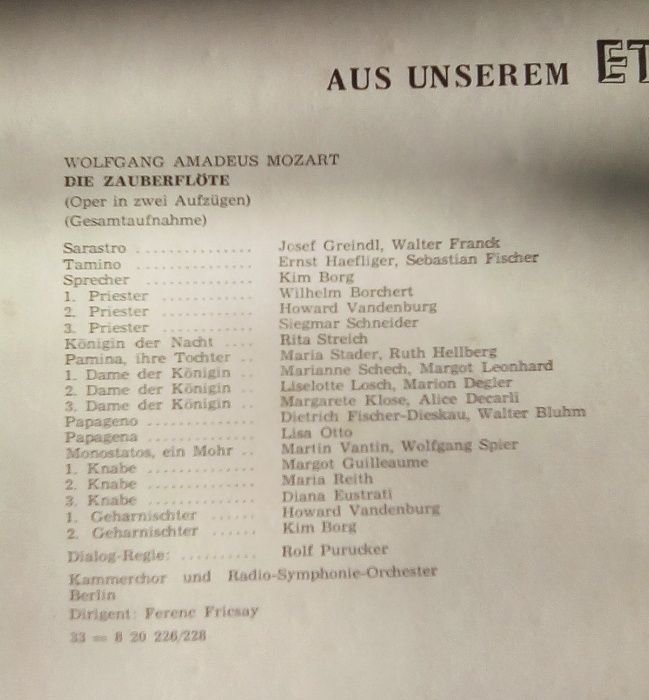 Виниловая пластинка Mozart, W. A. Die Entfuhrung Aus Dem Serail