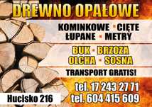 Drewno opałowe kominkowe, Buk, Grab, Brzoza. Transport Gratis