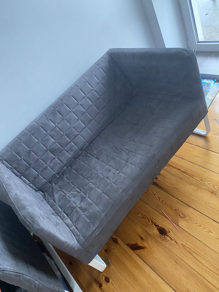 Sofa ikea knopparp ciemny siwy