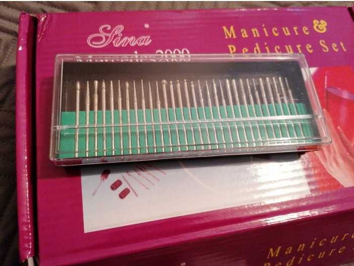 Frezarka do Paznokci Hybryda Żel Manicure + Zestaw Frezów