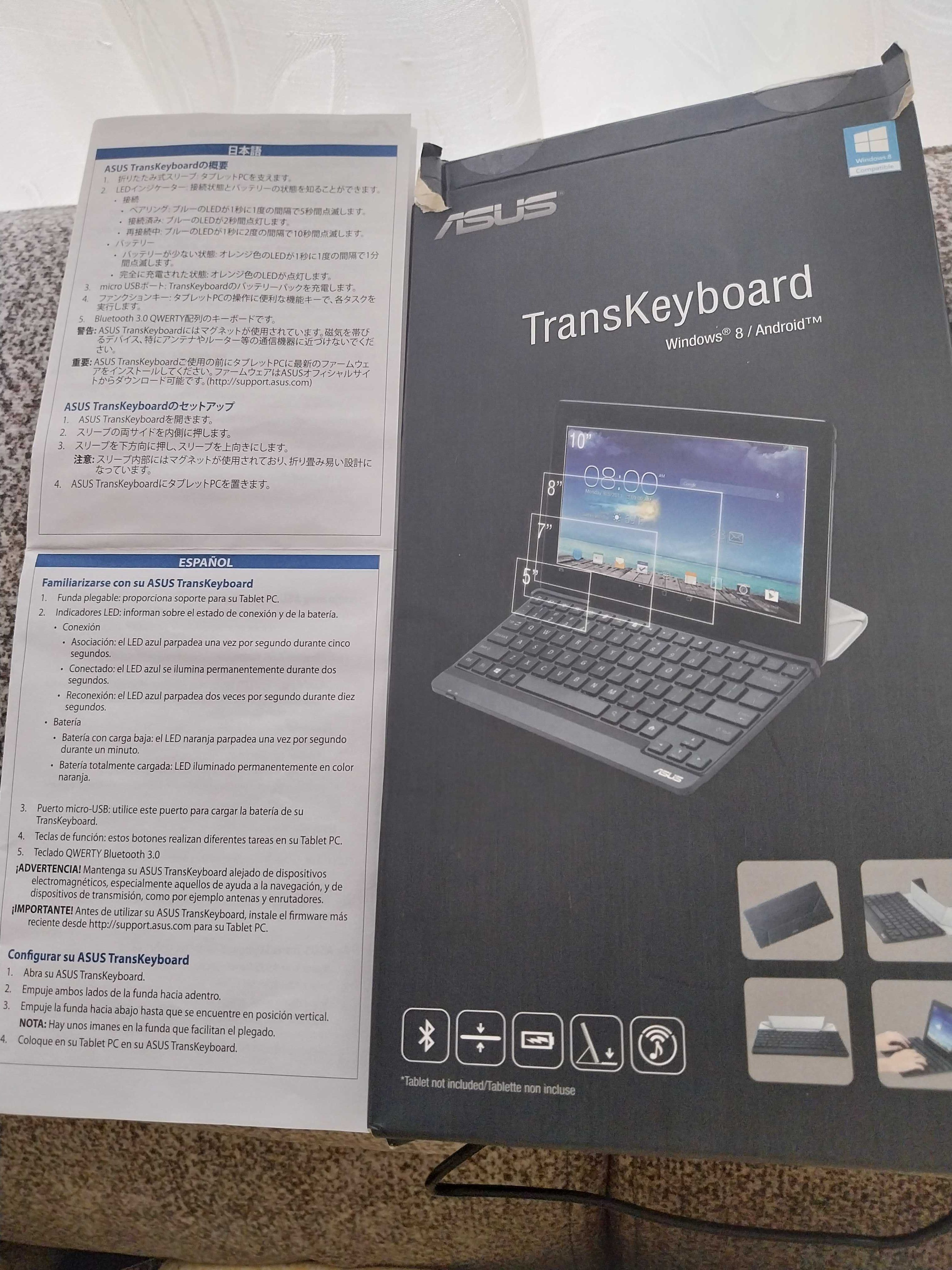 ASUS TransKeyboard Cover and Wireless Keyboard