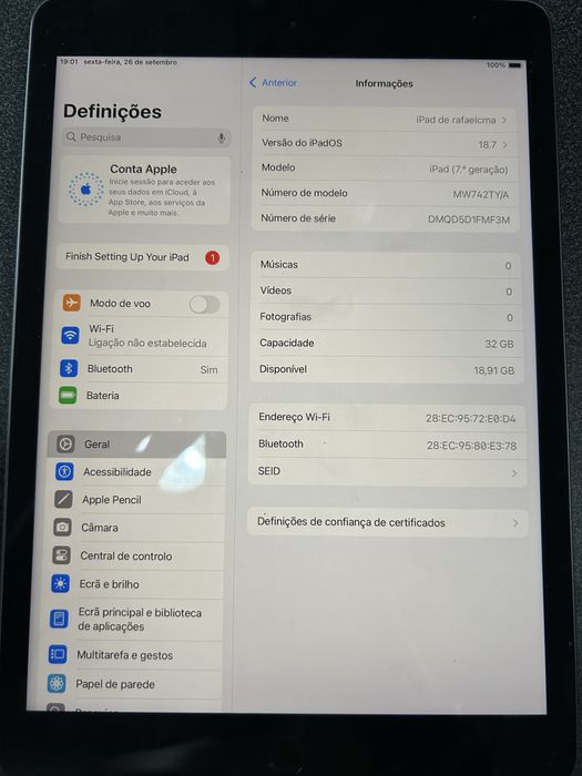 Ipad 7 WIFI 32 Gb