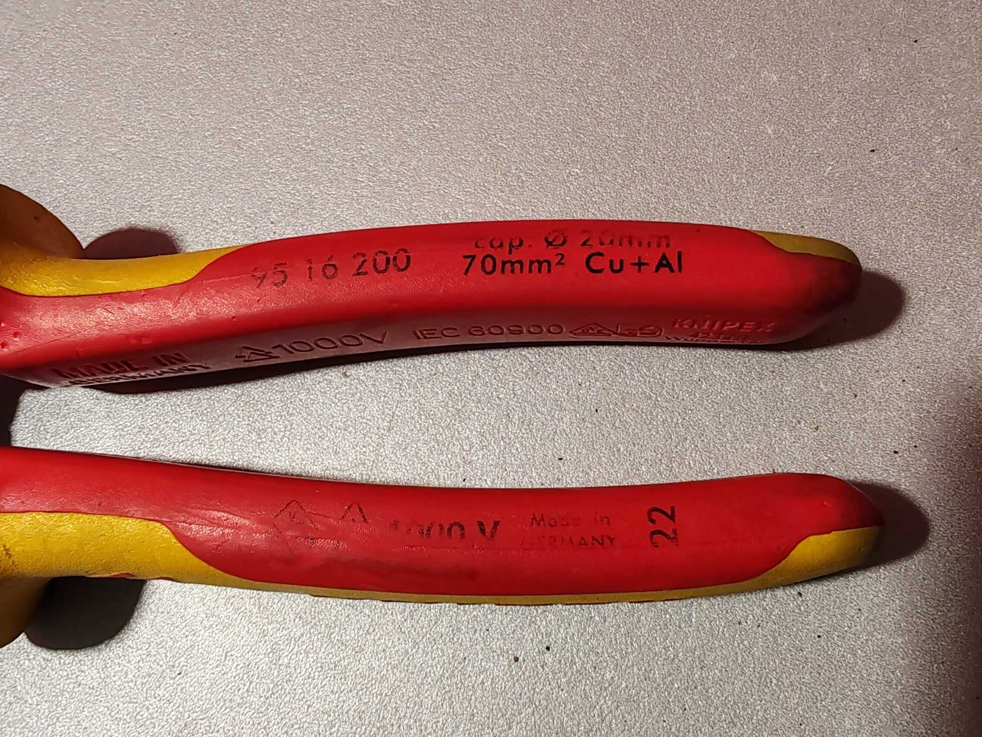 Knipex Nożyce do Kabli z Podwójnym Ostrzem 200 mm