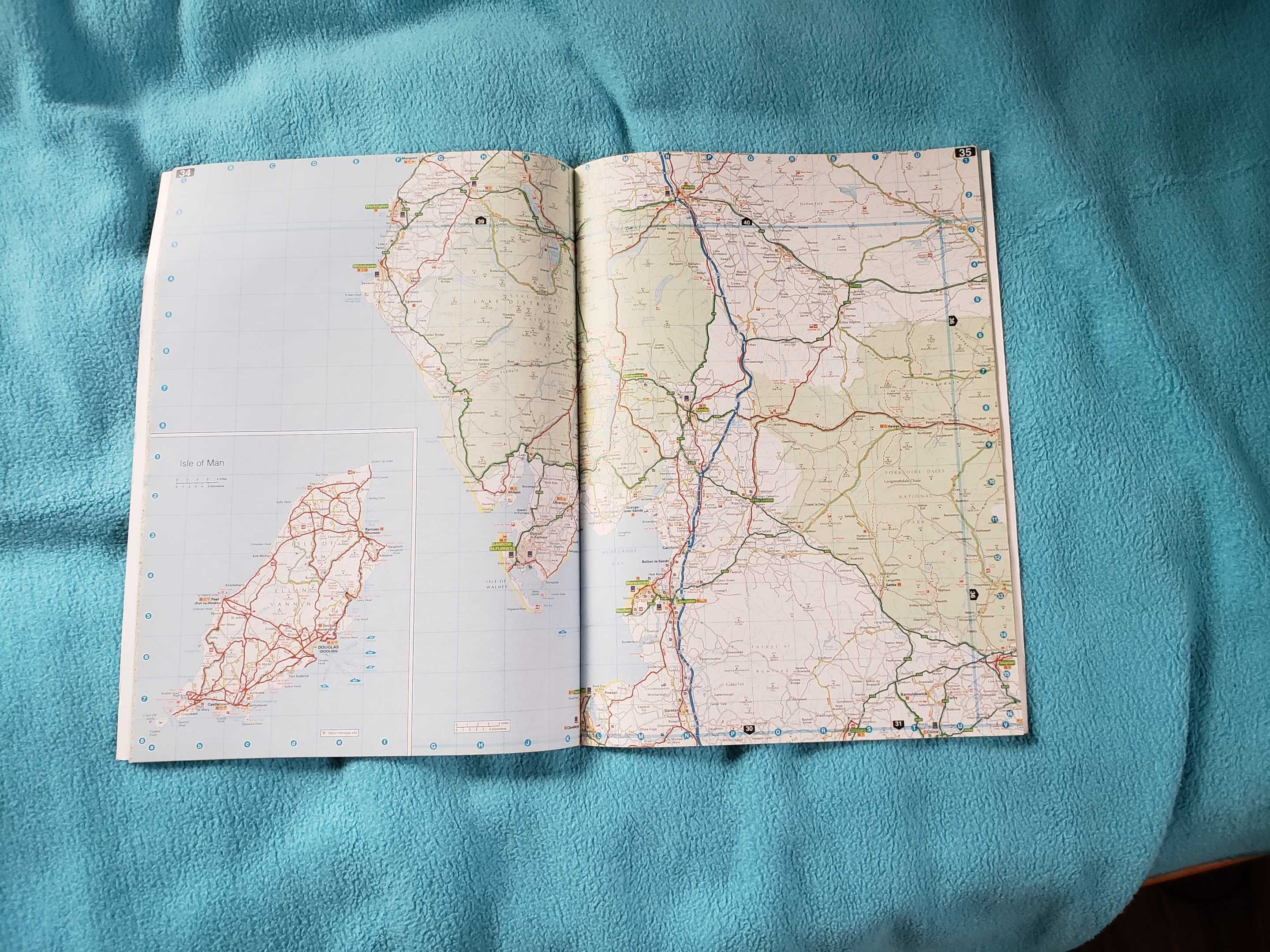 Atlas samochodowy Wielkiej Brytanii i Irlandii, mapa