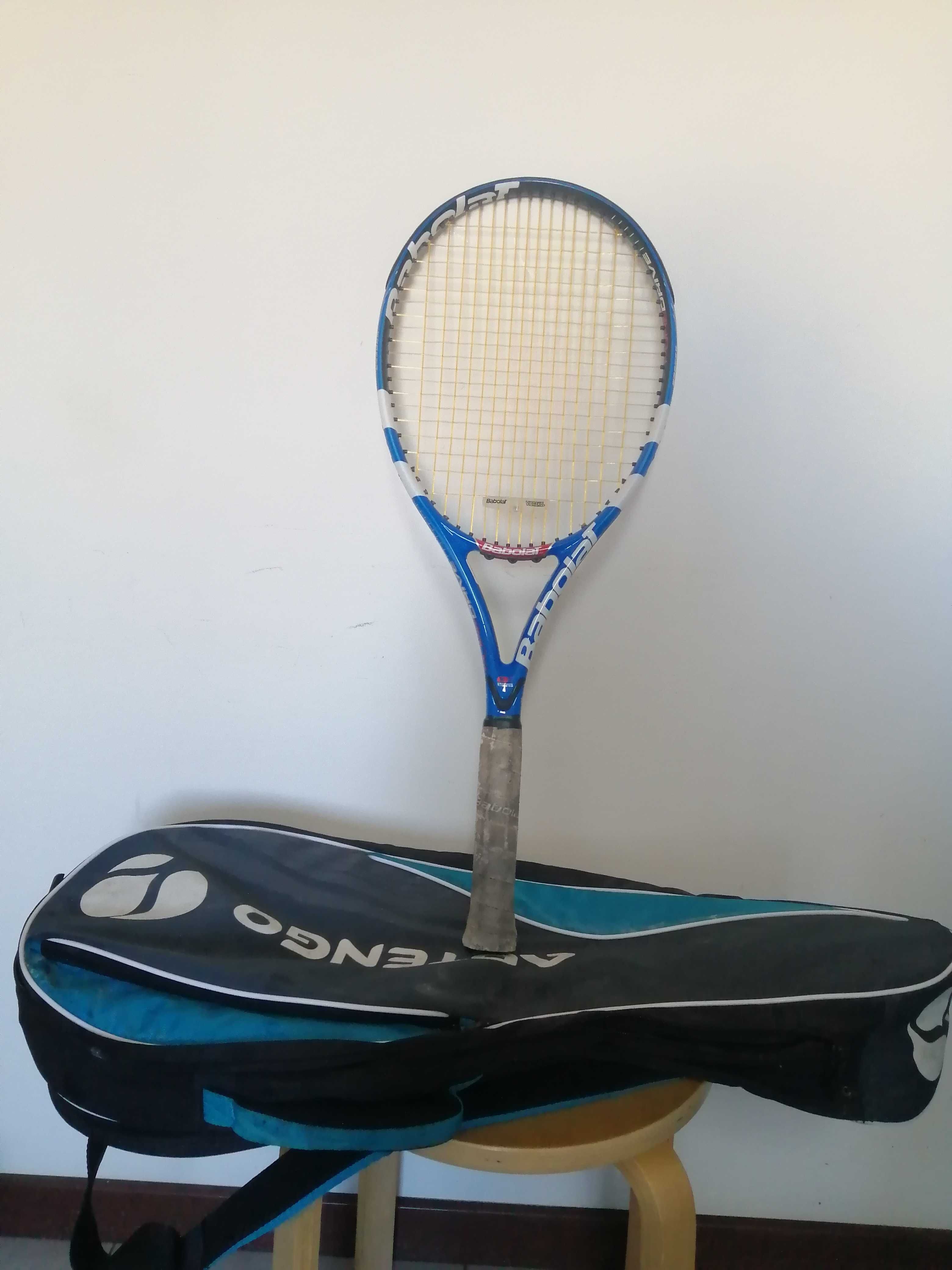 Raquete ténis Babolat com saco artengo para duas raquetes