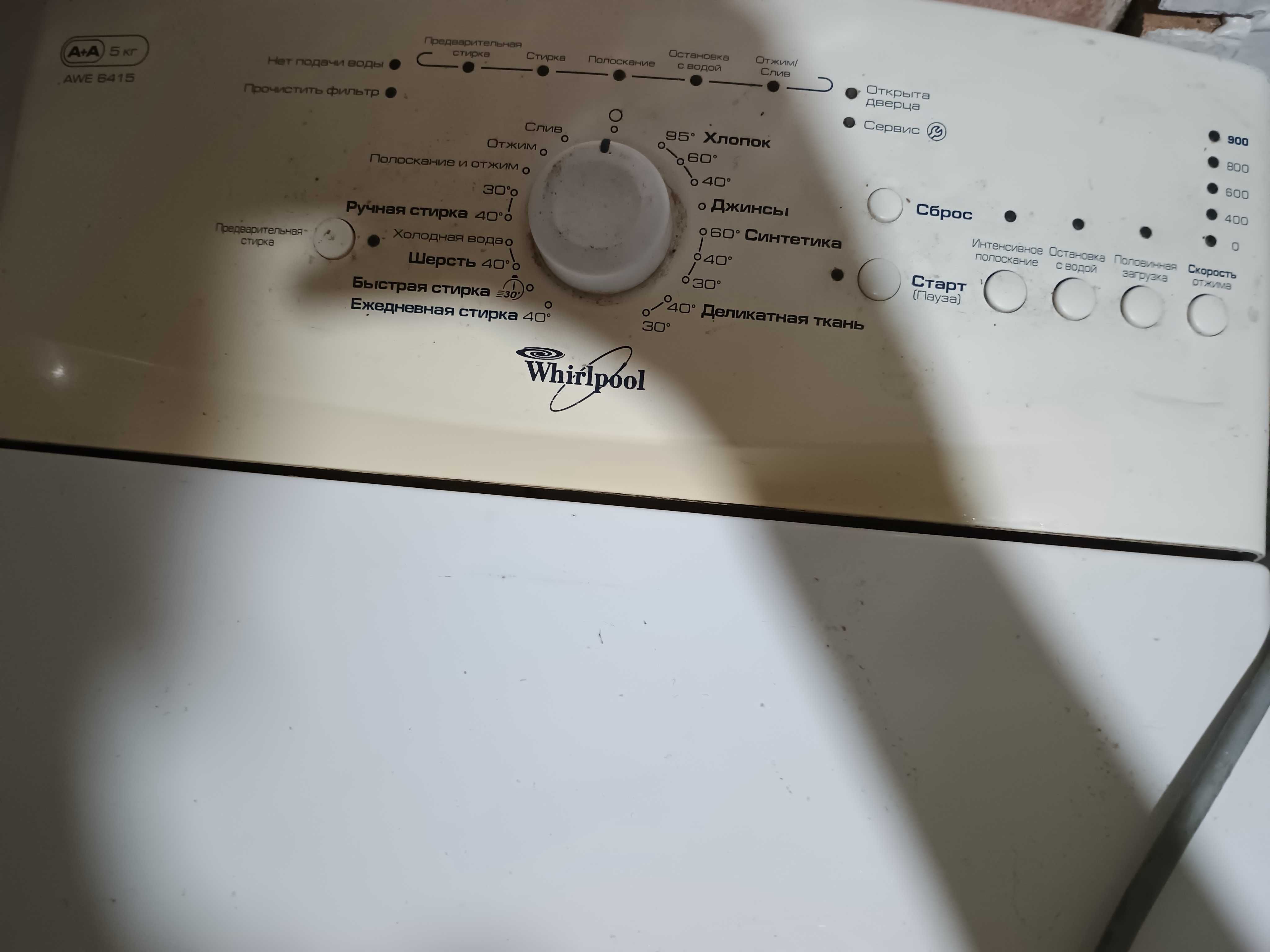 Пральна машина з вертикальним завантаженням whirlpool AWE B415
