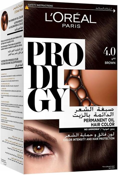 Farba Do Włosów L'oréal Paris Prodigy, Pokrycie Siwych Włosów 4.0 Brąz