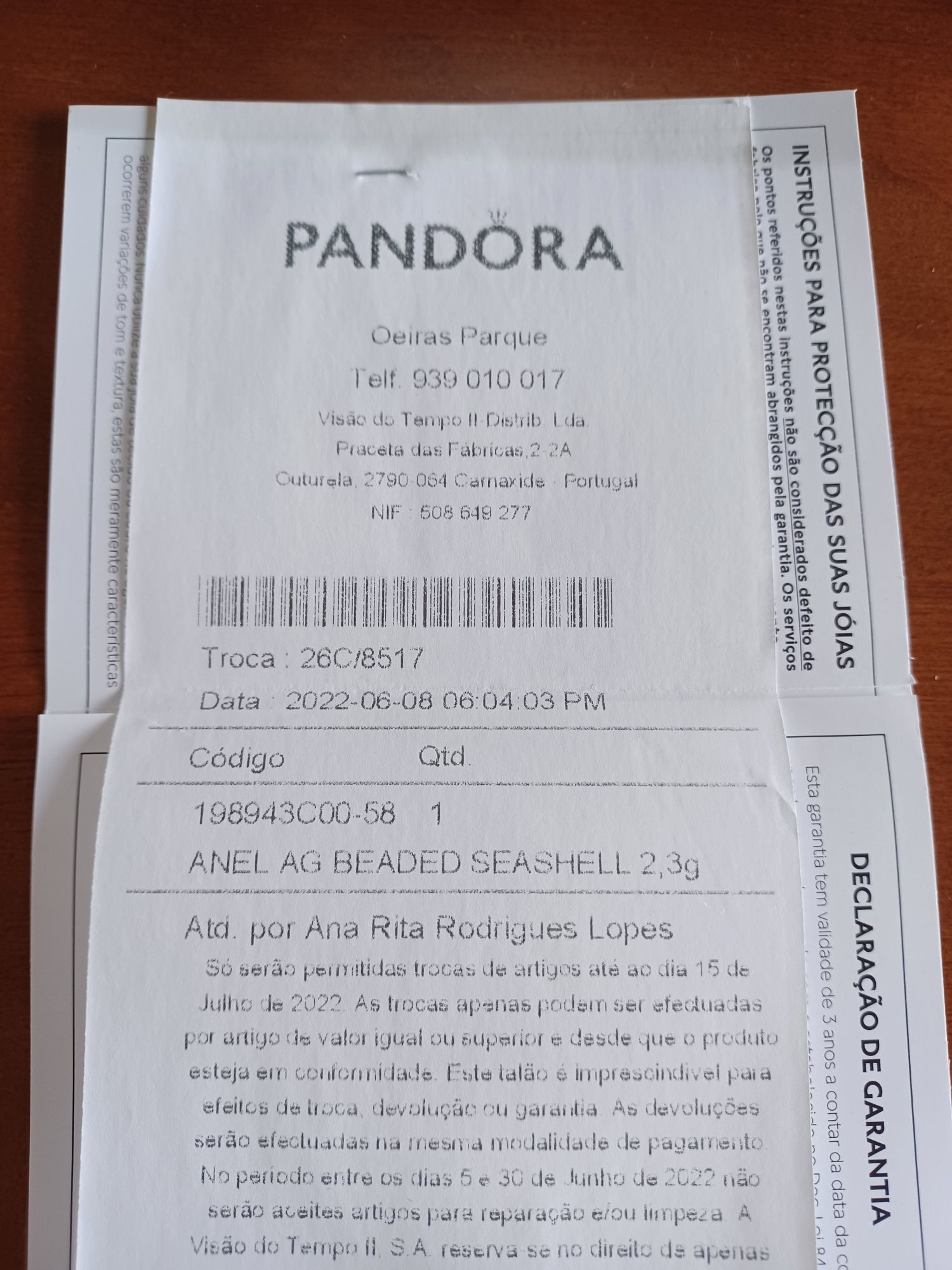 Anel Pandora Beaded Seashell - Tamanho 58 - novo com fatura
Prata 
Tam