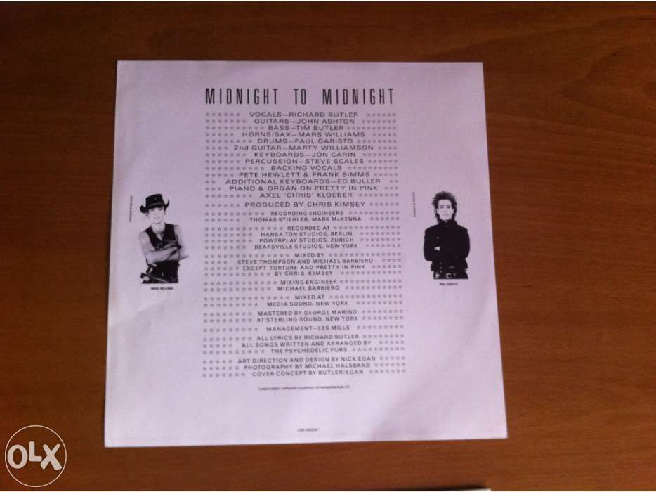 Disco vinil psychedelic furs - midnight to midnight