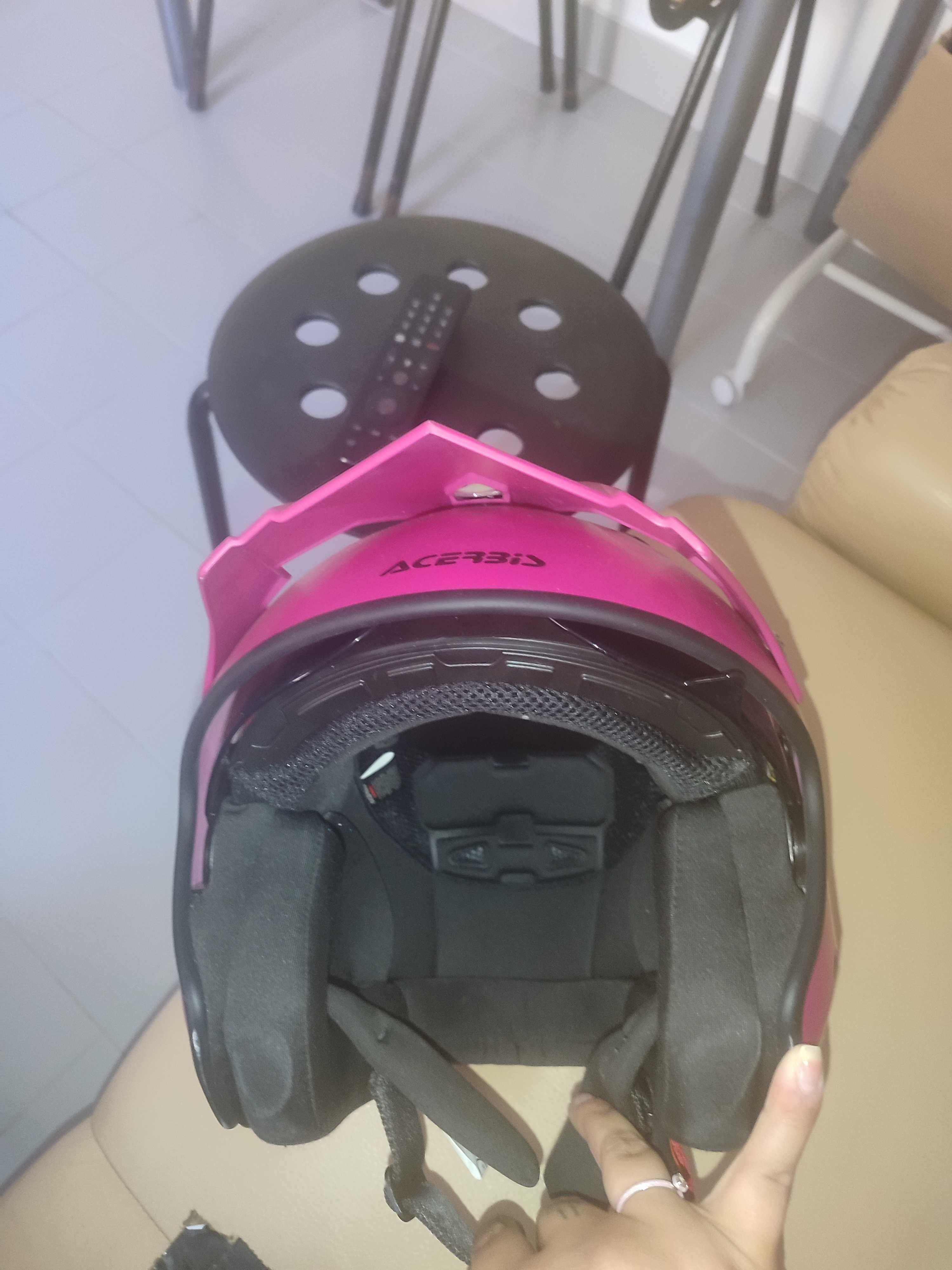 Capacete mota mulher