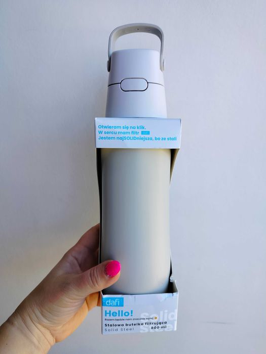 Butelka filtrująca Dafi Solid Metalowa Steel 0,8 l popiel