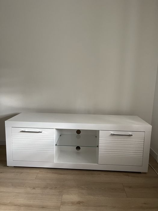 Szafka RTV bialy połysk