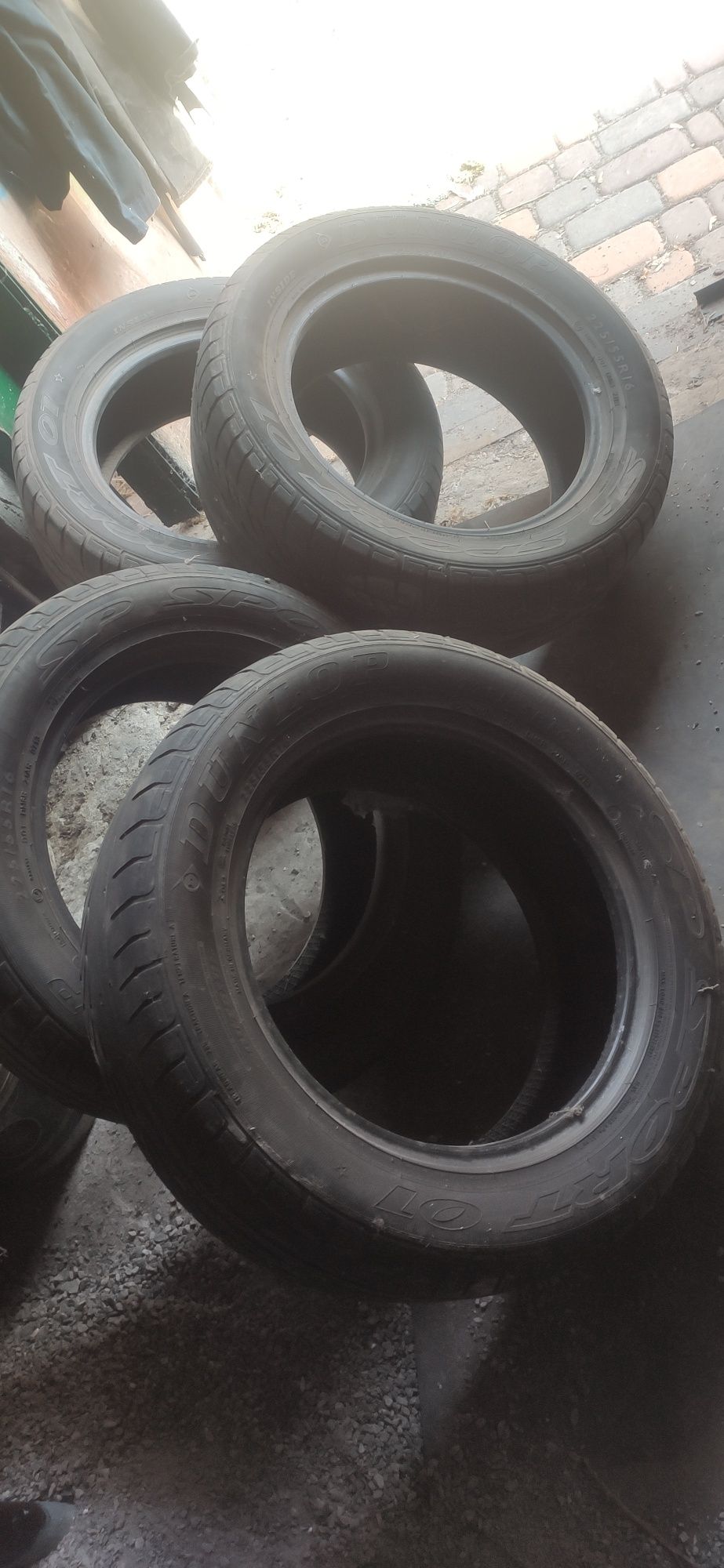 Dunlop 225/55/16, летняя резина 2шт. 225 55 16 дунлоп