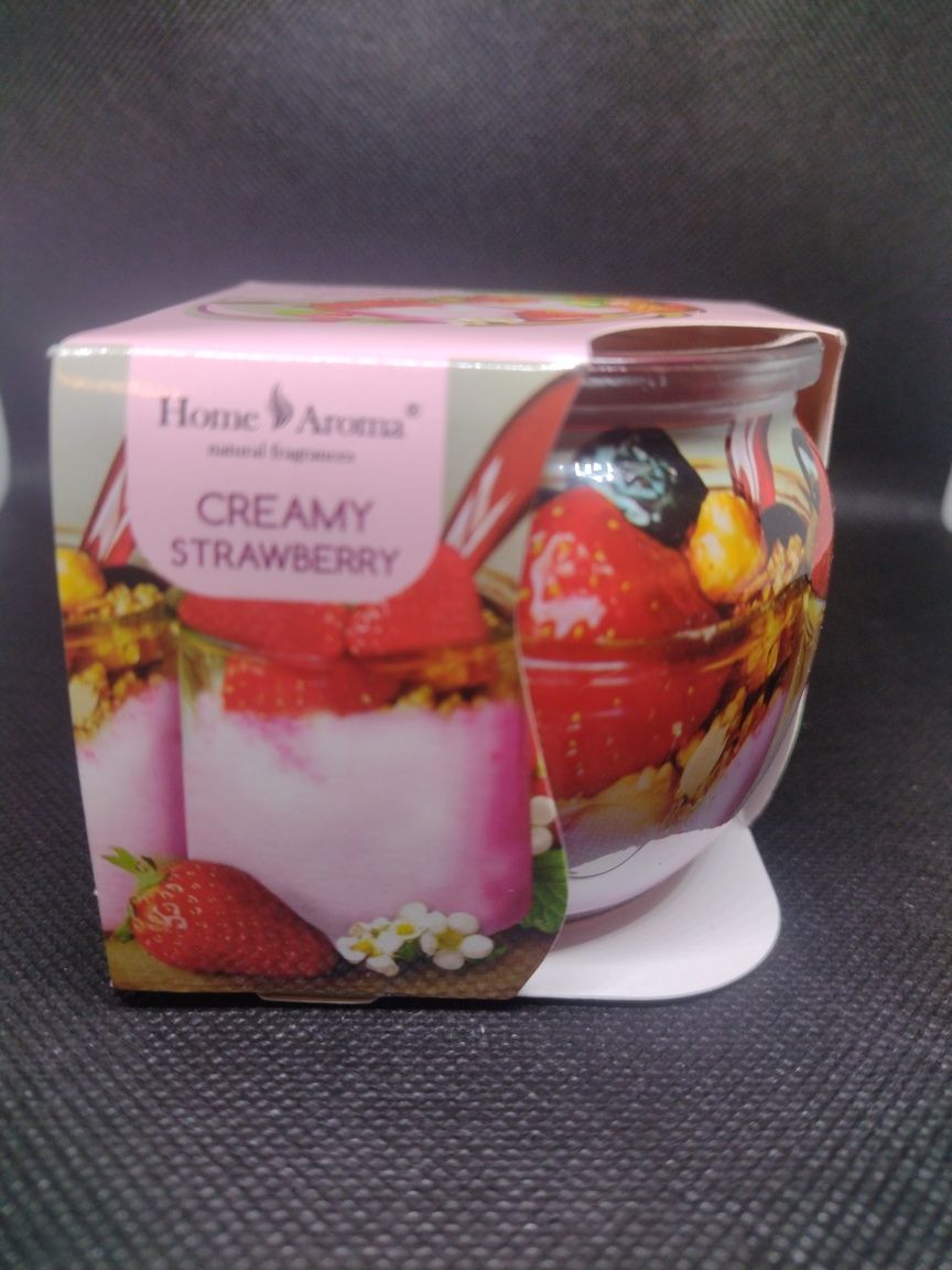 Świeca Home Aroma 15 h Creamy Strawberry