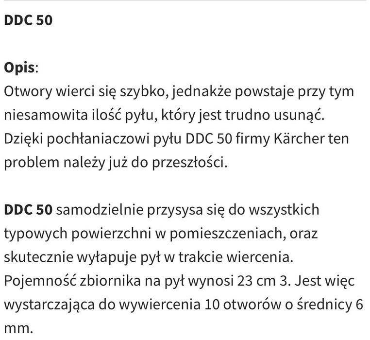 KARCHER Pochłaniacz pyłu DDC 50