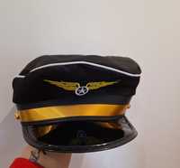 Kostium karnawałowy  czapka pilotka z kapeluszem Kapitana