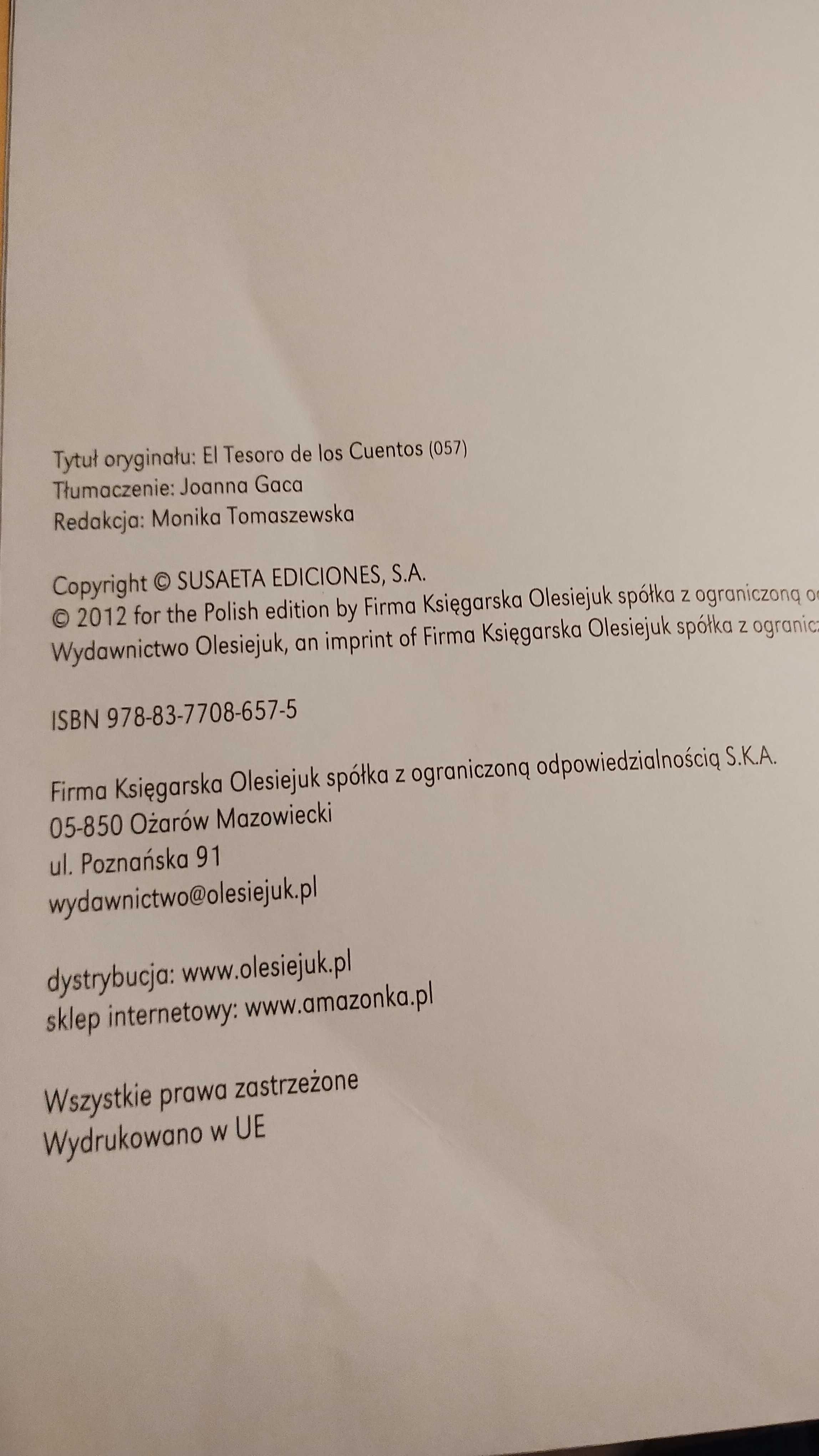 Książka dla dzieci -  "Skarbiec Bajek"