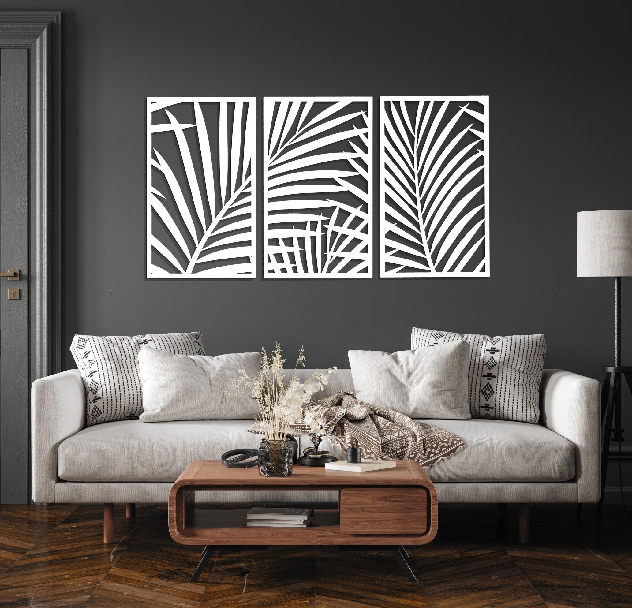 Dekoracyjne panele ażurowe, palmy,dekoracja ścienna 3d,tropikalny styl