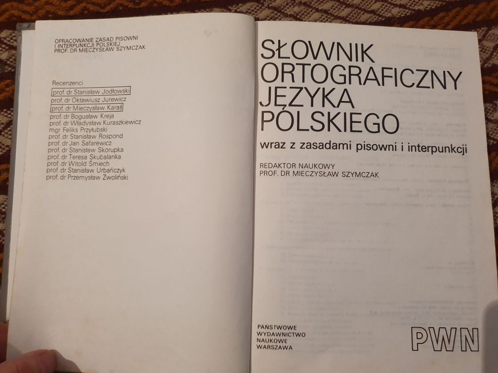 Słownik ortograficzny języka polskiego wraz z zasadami pisowni PWN