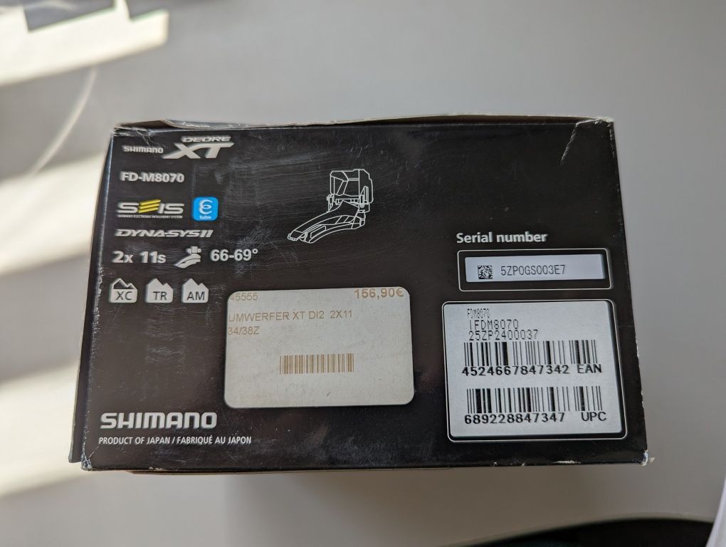 Przerzutka SHIMANO XT FD-M8070 2x11 Di2