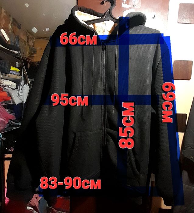 Ого-го какой размер Мужская тёплая вельветовая куртка с капюшоном 8XL