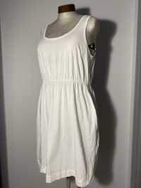 Letnia zwiewna sukienka na ramiączkach biała H&M rozmiar L
