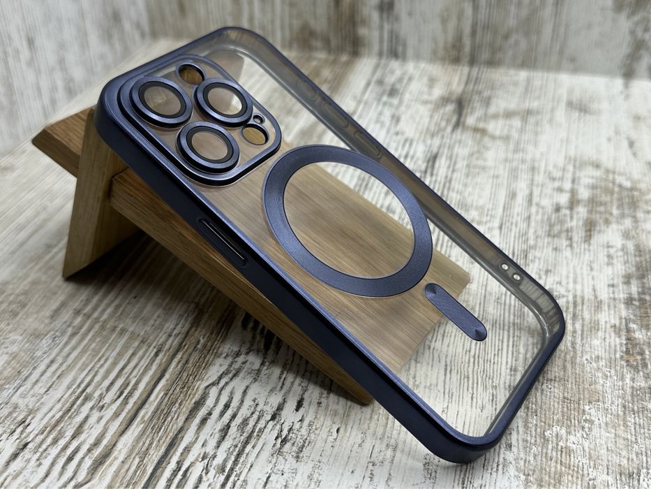 Чехол Chrome MagSafe на iPhone 15 Pro Max/ 15 Pro. Защита камер. Чохол