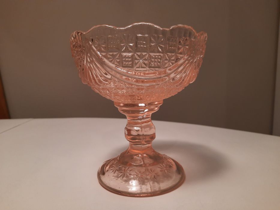 Cukiernica PRL rozaliowa cukiernica wachlarze HSG Ząbkowice!!!