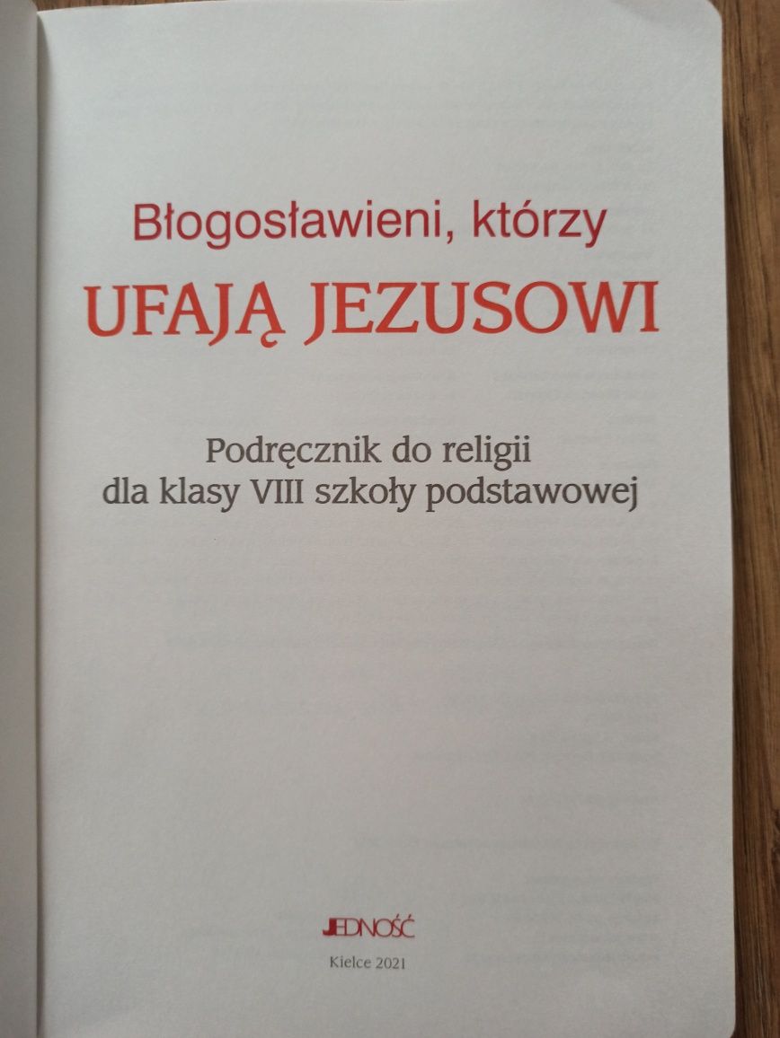 Podręcznik do religii Błogosławieni, którzy ufają Jezusowi do klasy 8