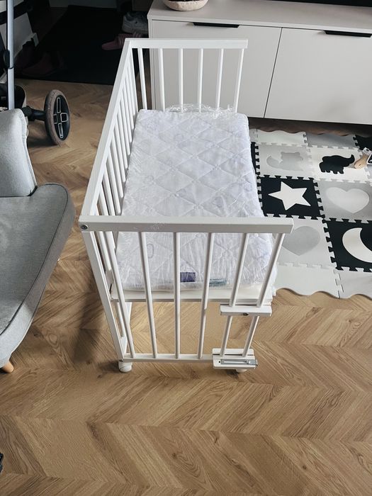 Dostawka Klupś, Piccolo Due, łóżeczko dostawne, białe, 90x45 cm