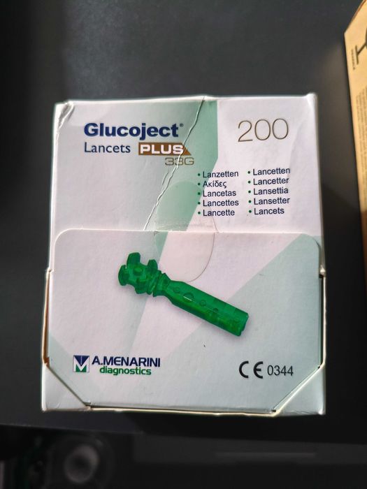 Lancety do glukometru Glucoject Ultra 200 sztuk sterylne jednorazowe