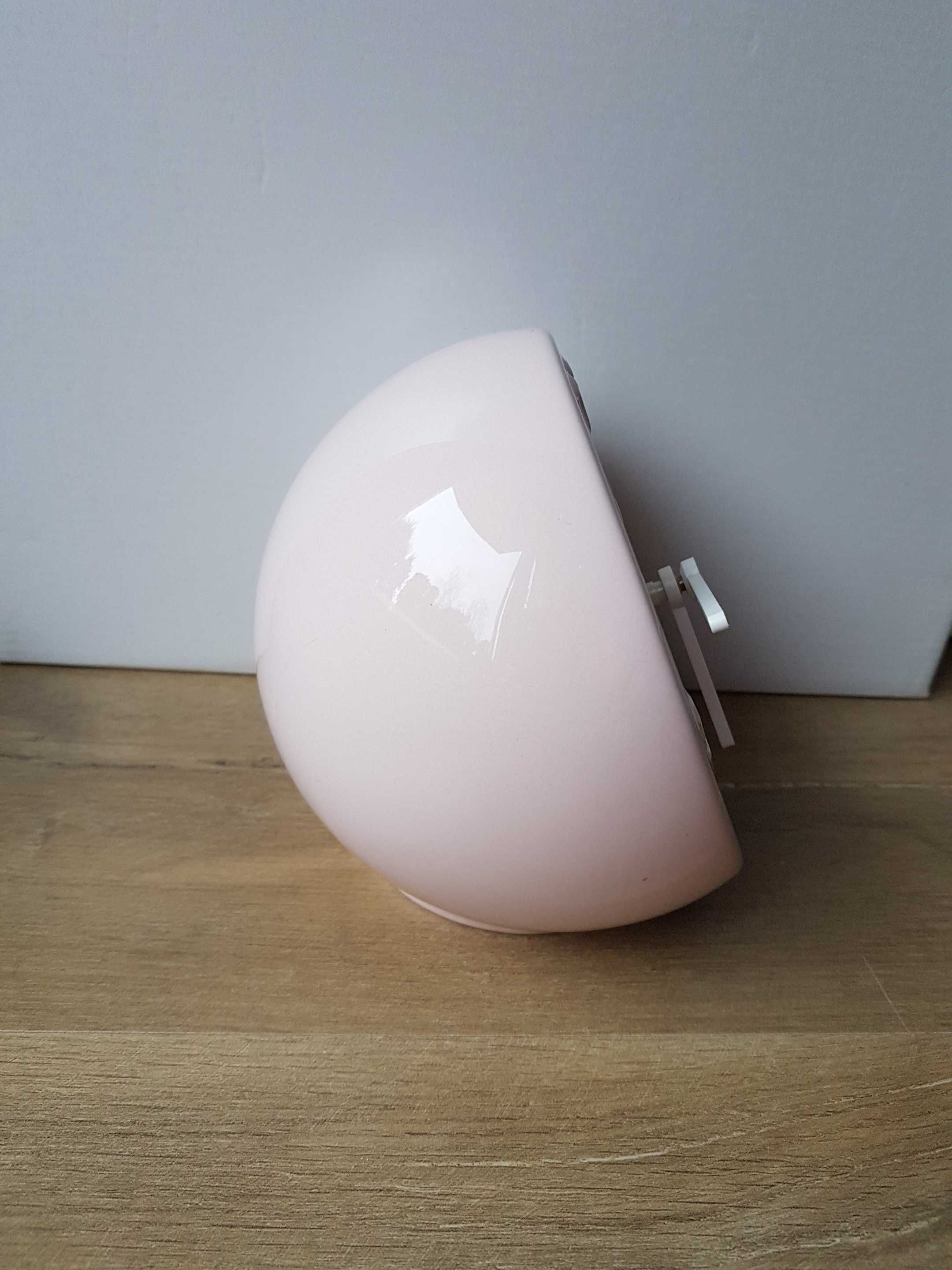 Kähler Design duński okrągły ceramiczny zegar stołowy ORA pudrowy róż