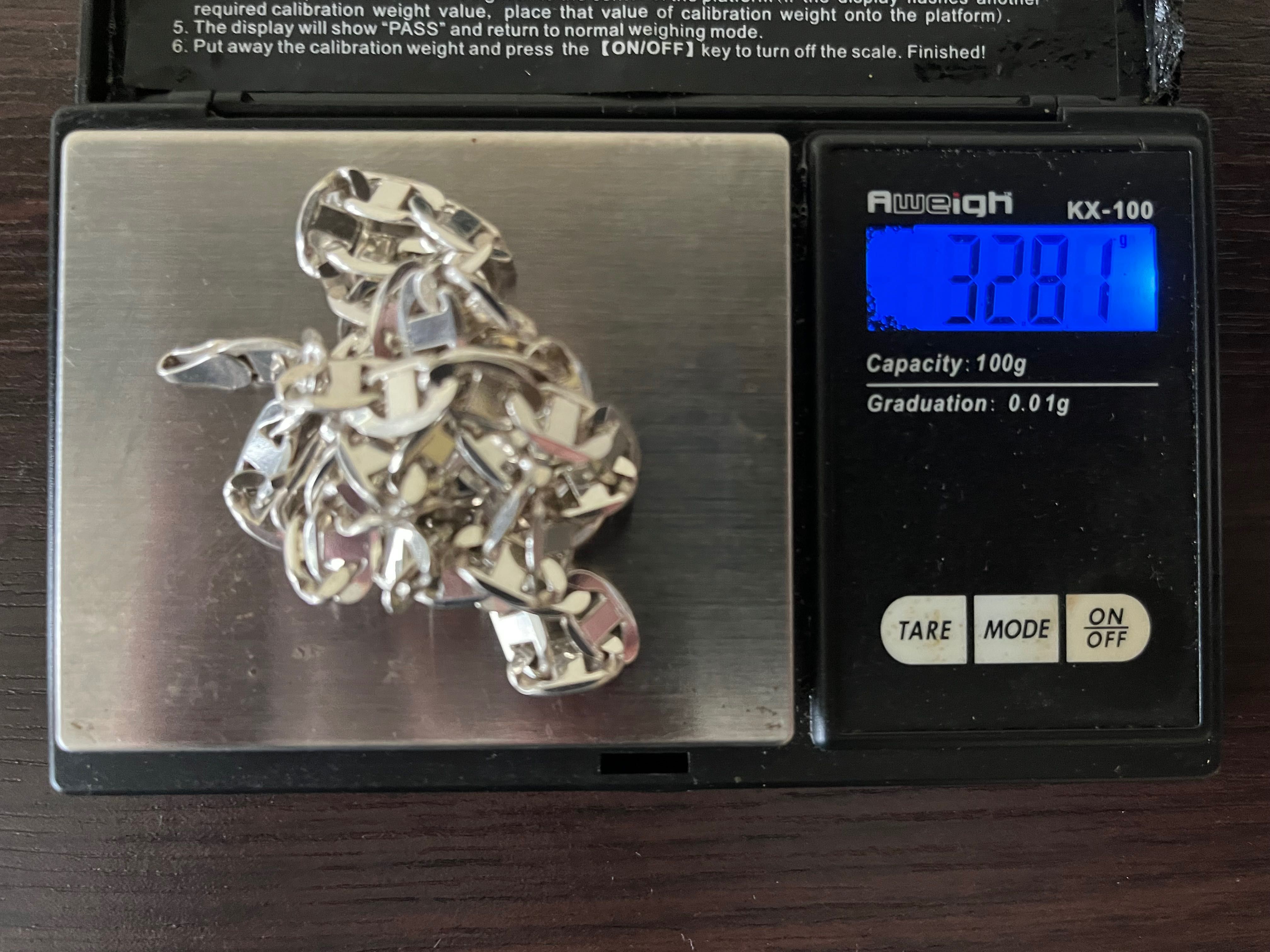 Srebrny łańcuszek 55cm 32.8g Srebro 925