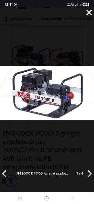 Agregat Fogo Fm 9000R