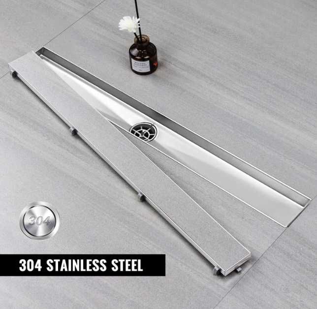 Odpływ Liniowy Srebrny 80cm Syfon 360°  NR.998