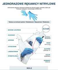 Rękawiczki nitrylowe bezpudrowe medyczne rozm.L + fv vat
