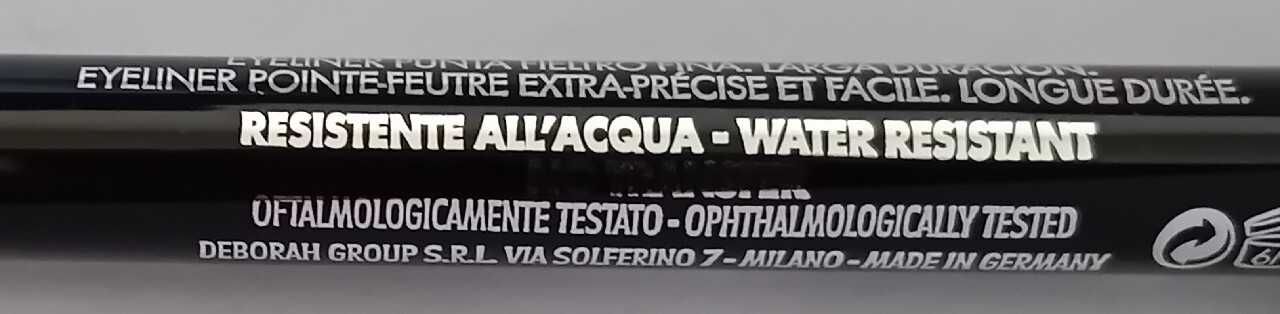 Deborah Milano -eyeliner w pisaku czarny wodoodporny 24OreExtra/czarny