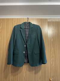 Зелений піджак для хлопчика, 134 розмір