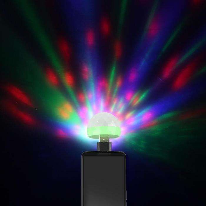 3W USB Mini luz RGB led disco party club DJ Android