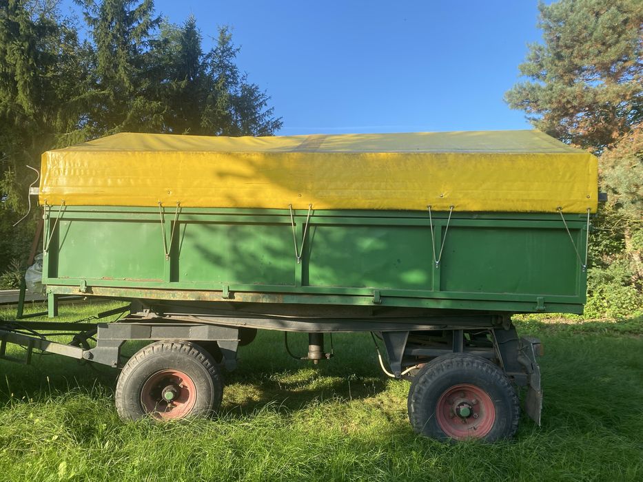 Przyczepa rolnicza , z plandeka, 5 ton, wywrotka,