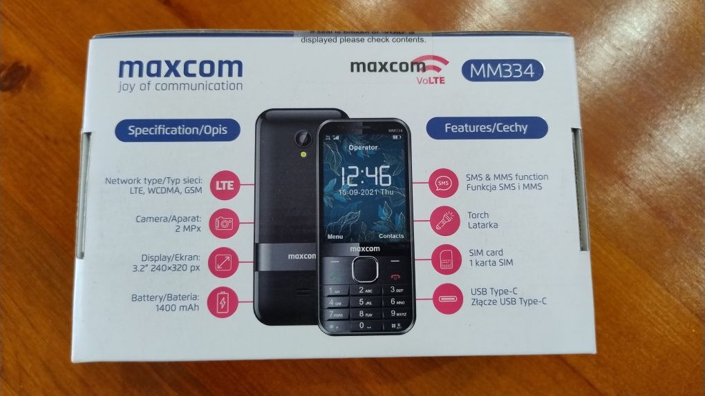 Telefon maxcom MM334