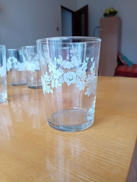 Komplet szklanek ozdobnych. Nowe. Vintage.