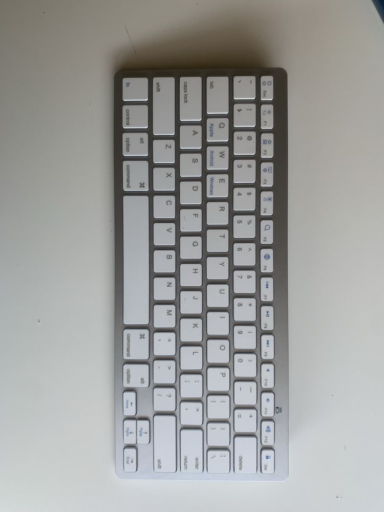 Teclado bluetooth cinza