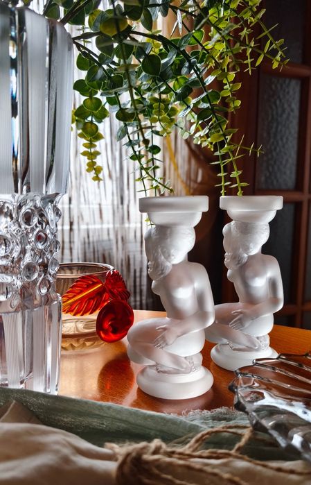 Подсвечник підсвічник хрусталь кришталь старинное стекло подарок декор