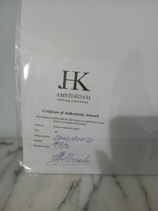 Impressão de Amesterdão em Papel Aquarela