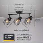 Lampa sufitowa Hommdiy 3 Flammig Deck, E27, 40W Max
