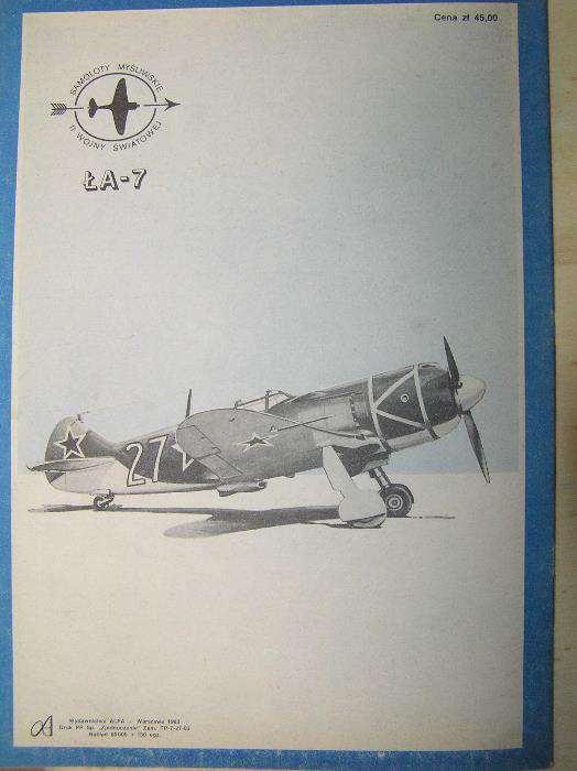 Mały Modelarz-Model Kartonowy Nr1/1983-ŁOWOCZKIN ŁA -7 i inne '64-'86