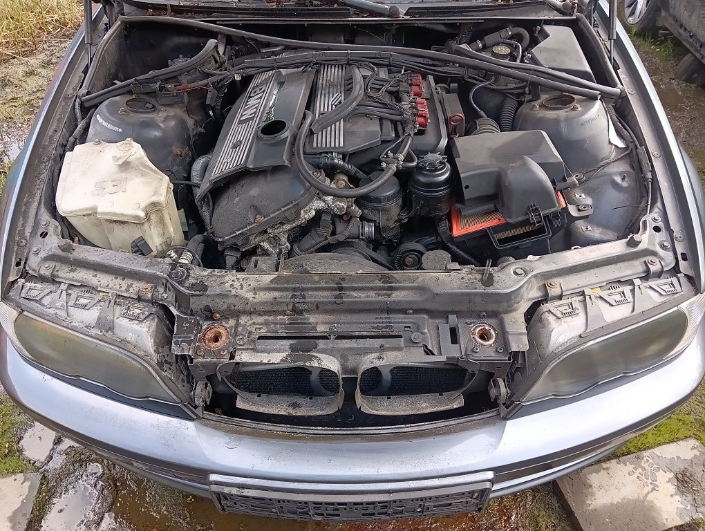 BMW E46 COUPE kpl przód maska zderzak lampa błotnik STAHLGRAU pa 400/7