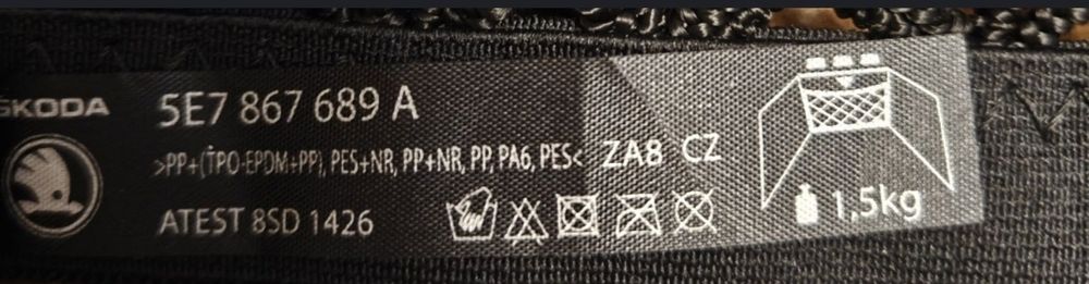 Zestaw 3 nowych siatek do bagażnika SKODA OCTAVIA