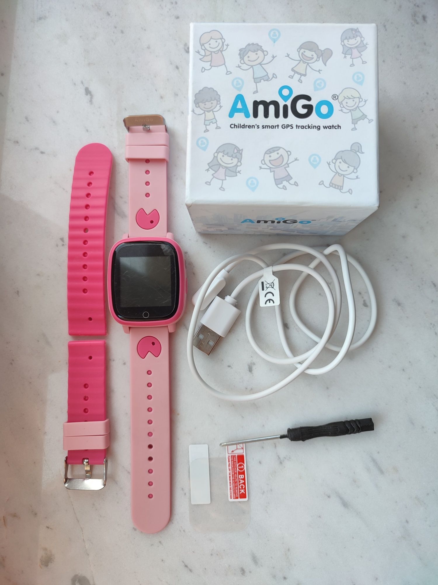 Дитячій смарт-годинник AMIGO GO001  IP67 PINK